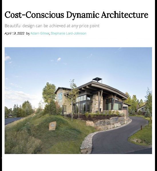 A picture of a house with the title cost-conscious dynamic architecture