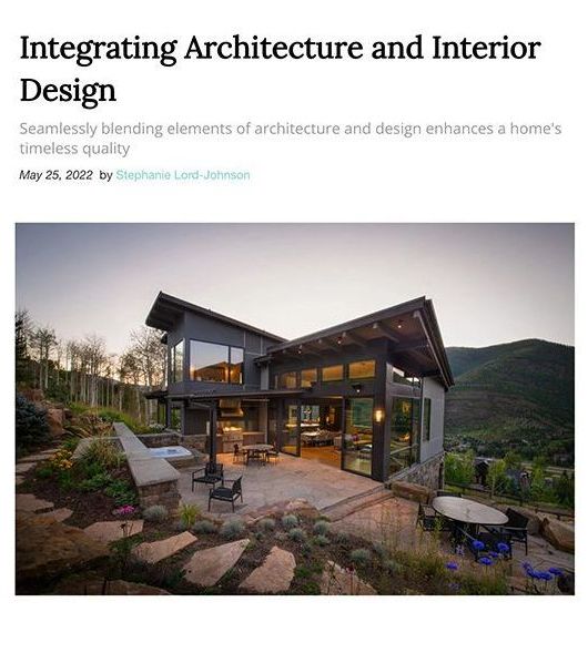 An article about integrating architecture and interior design