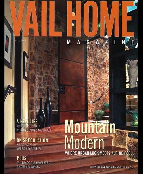 The cover of a magazine called vail home