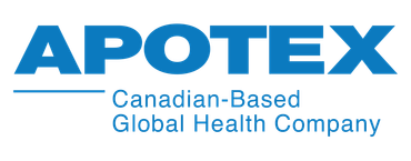 Apotex logo with blue text and the tagline “Canadian-Based Global Health Company”