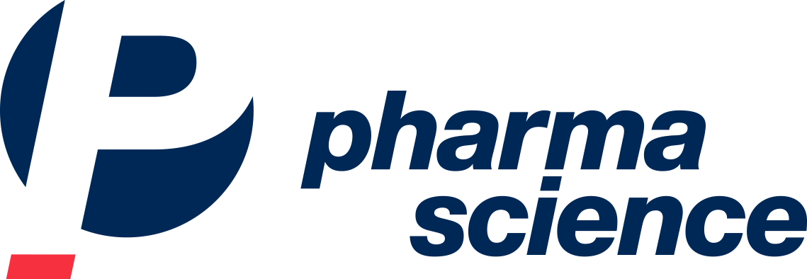 PharmaScience logo in blue with stylized “P” icon and company name.
