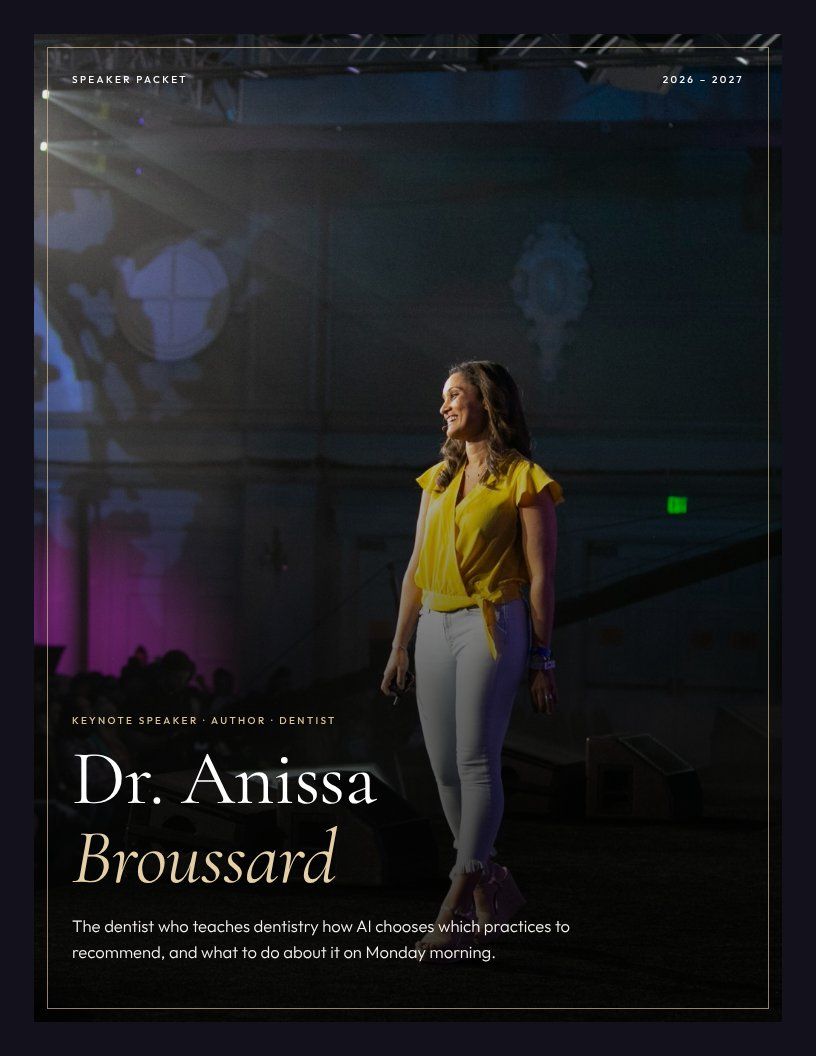 Cover of the Dr. Anissa Broussard 2027 speaker packet