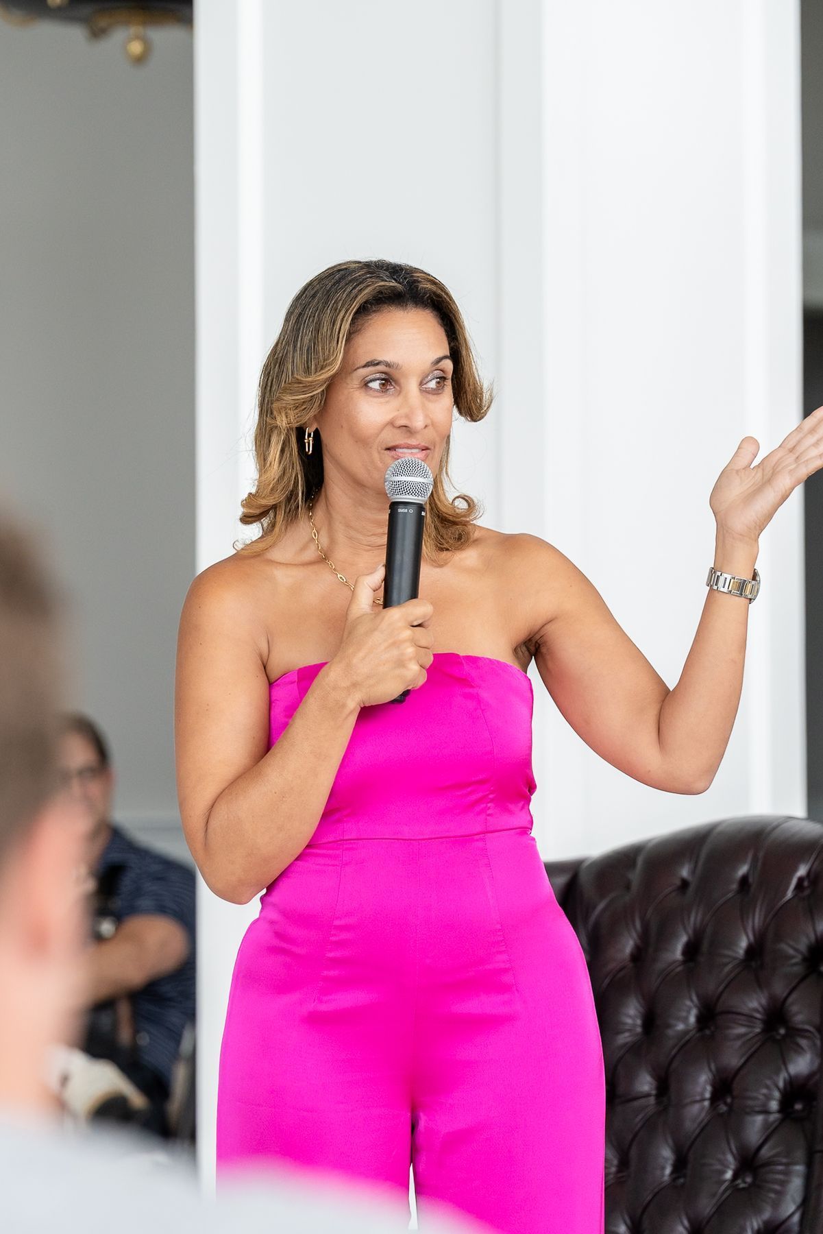Dr. Anissa Broussard speaking at the FOUND book launch
