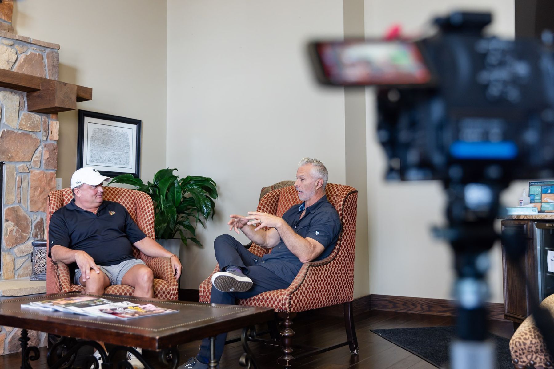 Digital Floss camera filming a doctor interview at Granbury Dental Center