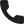 Black phone handset icon on a white background