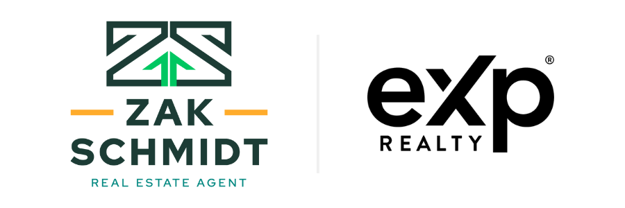 The logos for zak schmidt real estate agent and exp realty