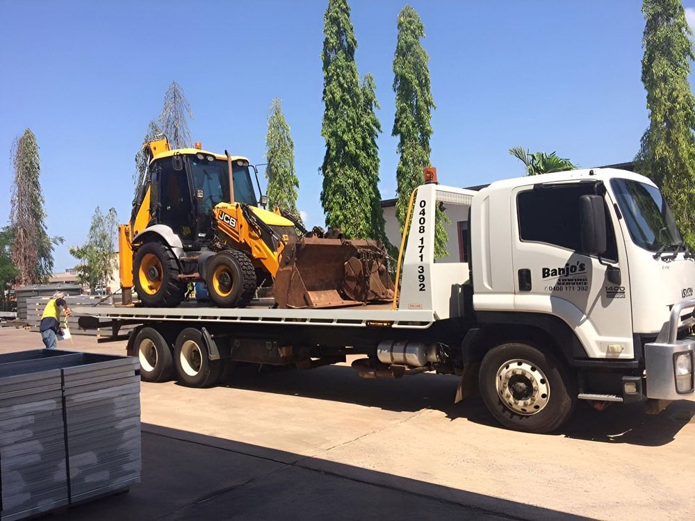 Backhoe Transport by Towing in Darwin