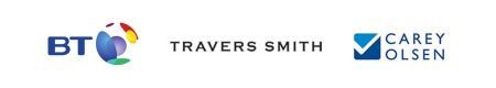 Bt travers smith and carey olsen logos on a white background