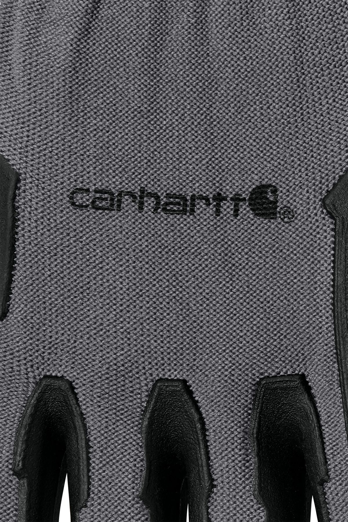 Pair of black and gray work gloves.