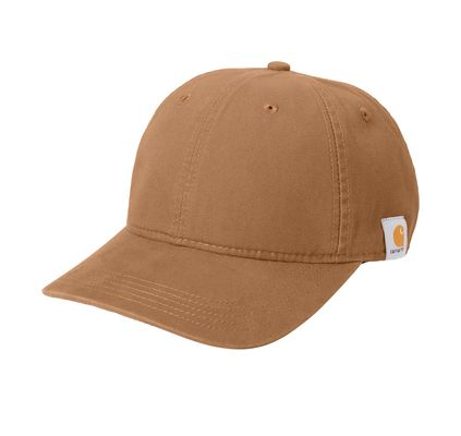 Gray Carhartt baseball cap.