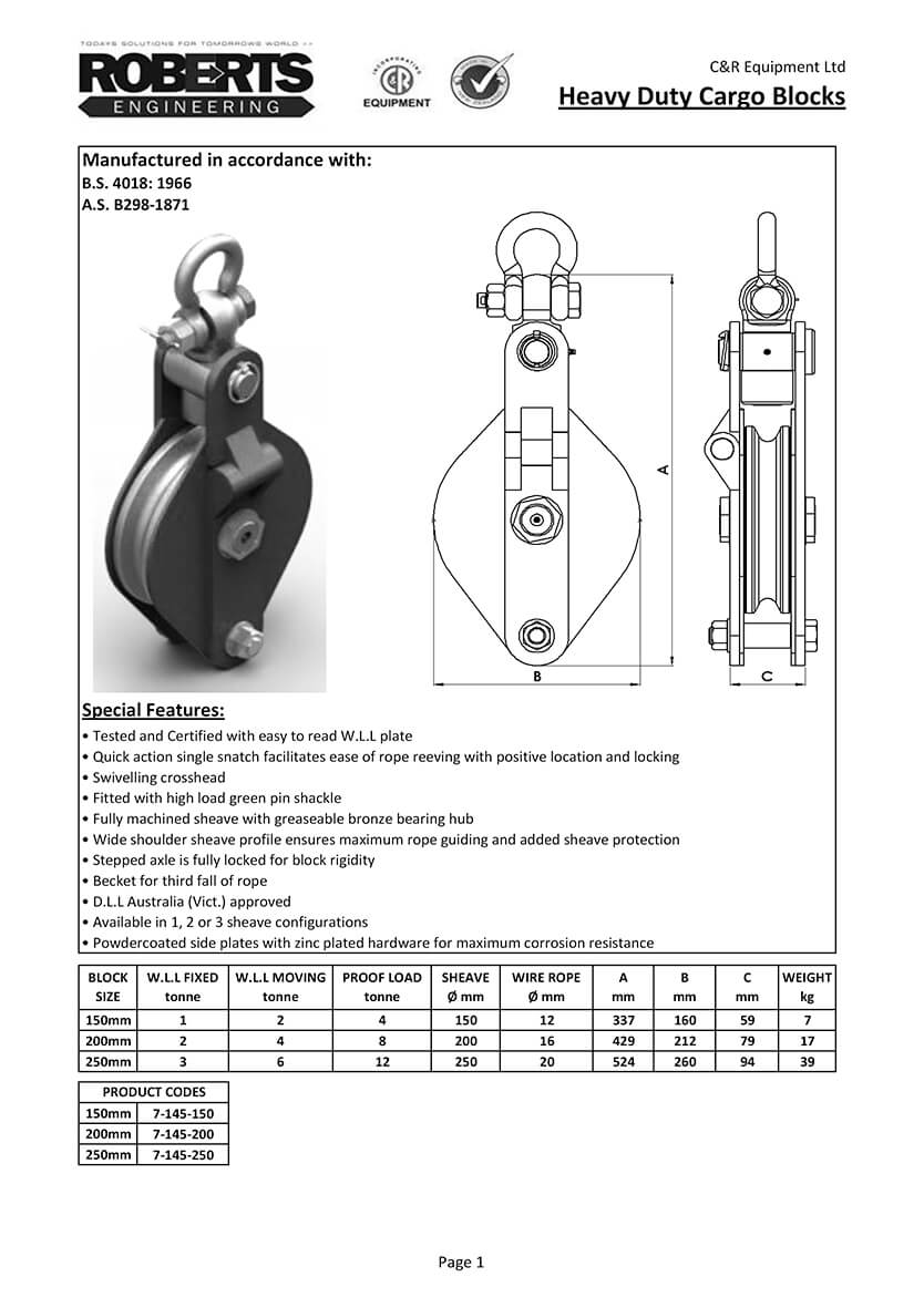 Product Catalogues | Chainman Rigging & Lifting Specialists