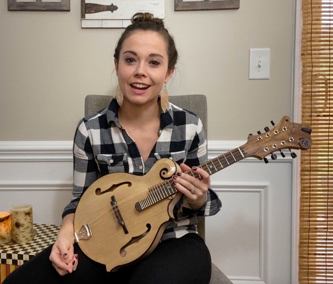 Sierra Hull in Nashville with Funston F5 mandolin to play a tribute to President Jimmy Carter on his 96th birthday