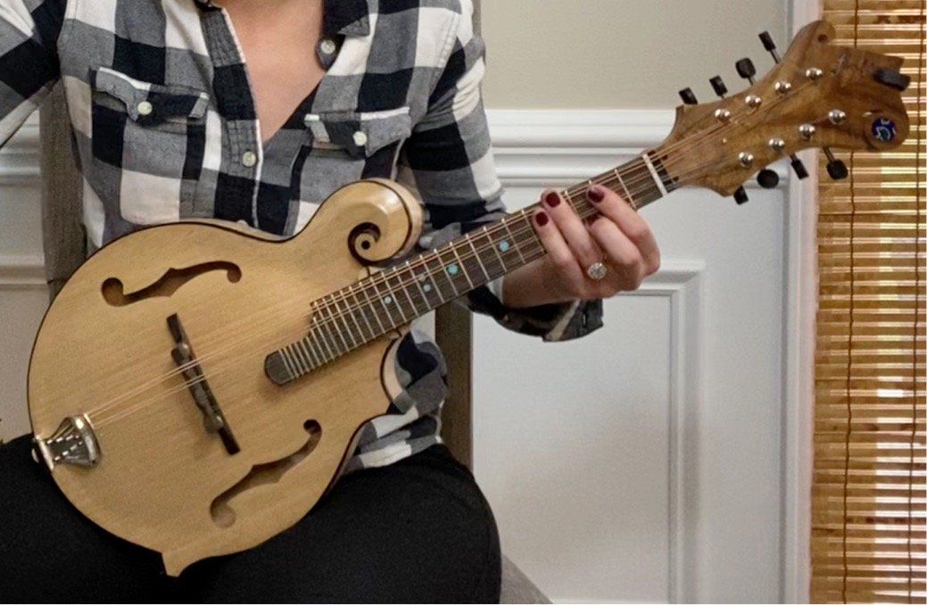 Sierra Hull in Nashville with Funston F5 mandolin to play a tribute to President Jimmy Carter on his 96th birthday