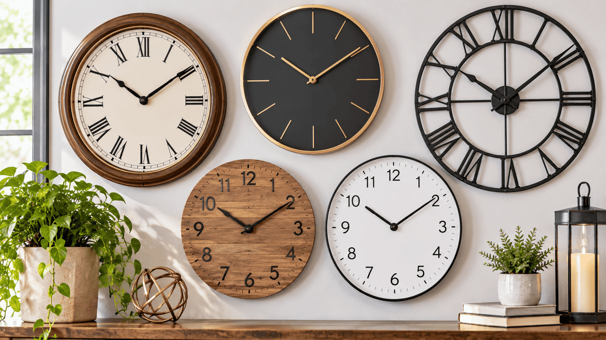 wall clocks on a wall