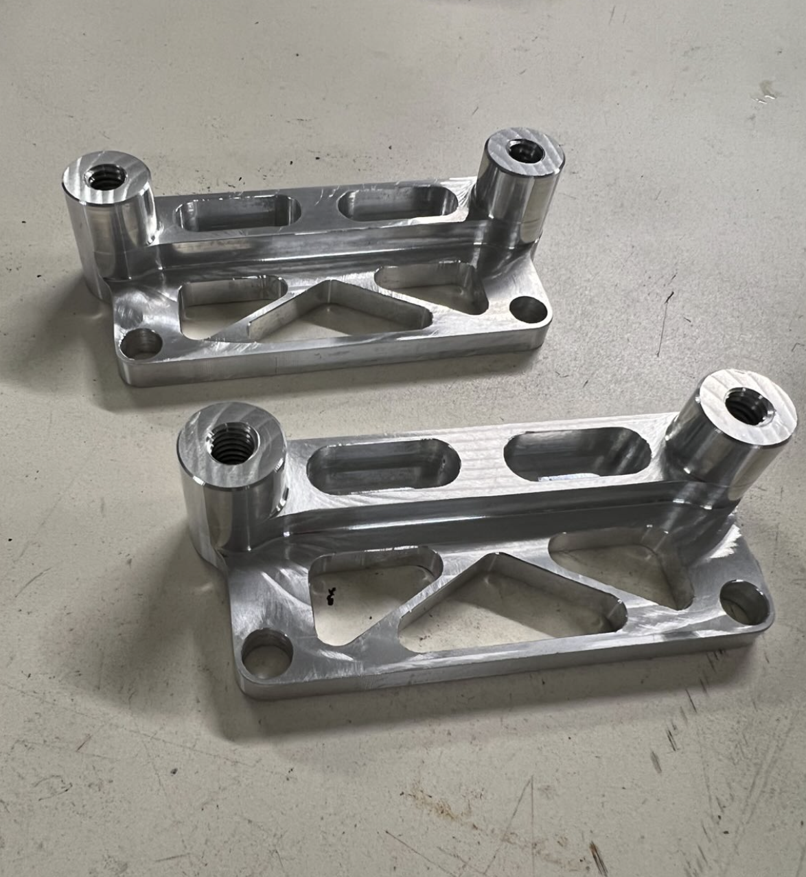 Carbon Sport Fender CNC Raw Aluminum Bracket - 49MM 19