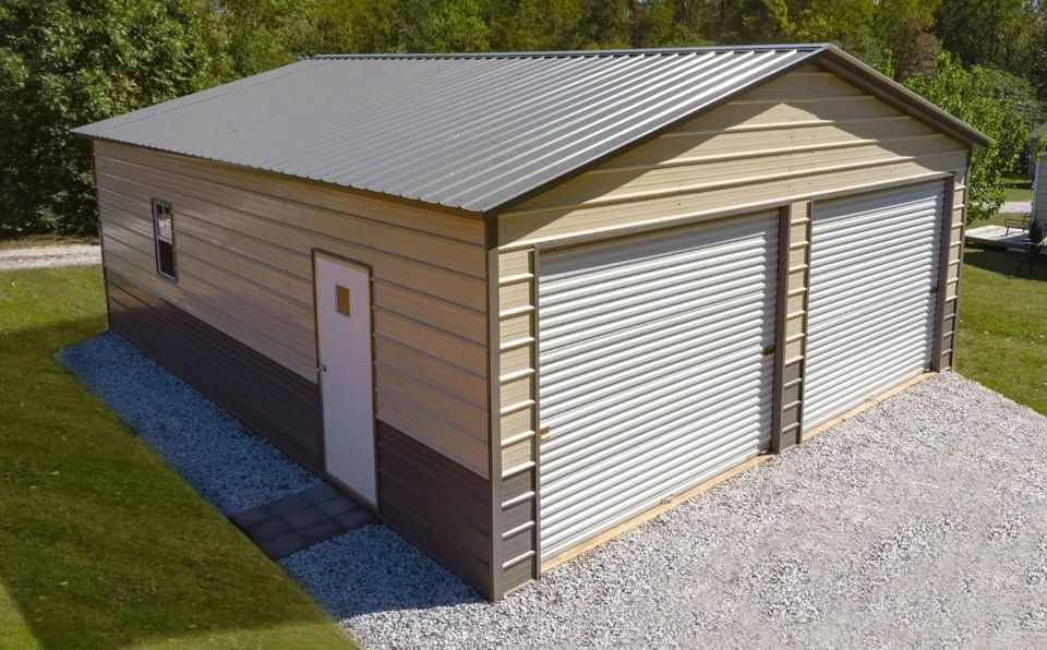 22x25 x9 steel building door window