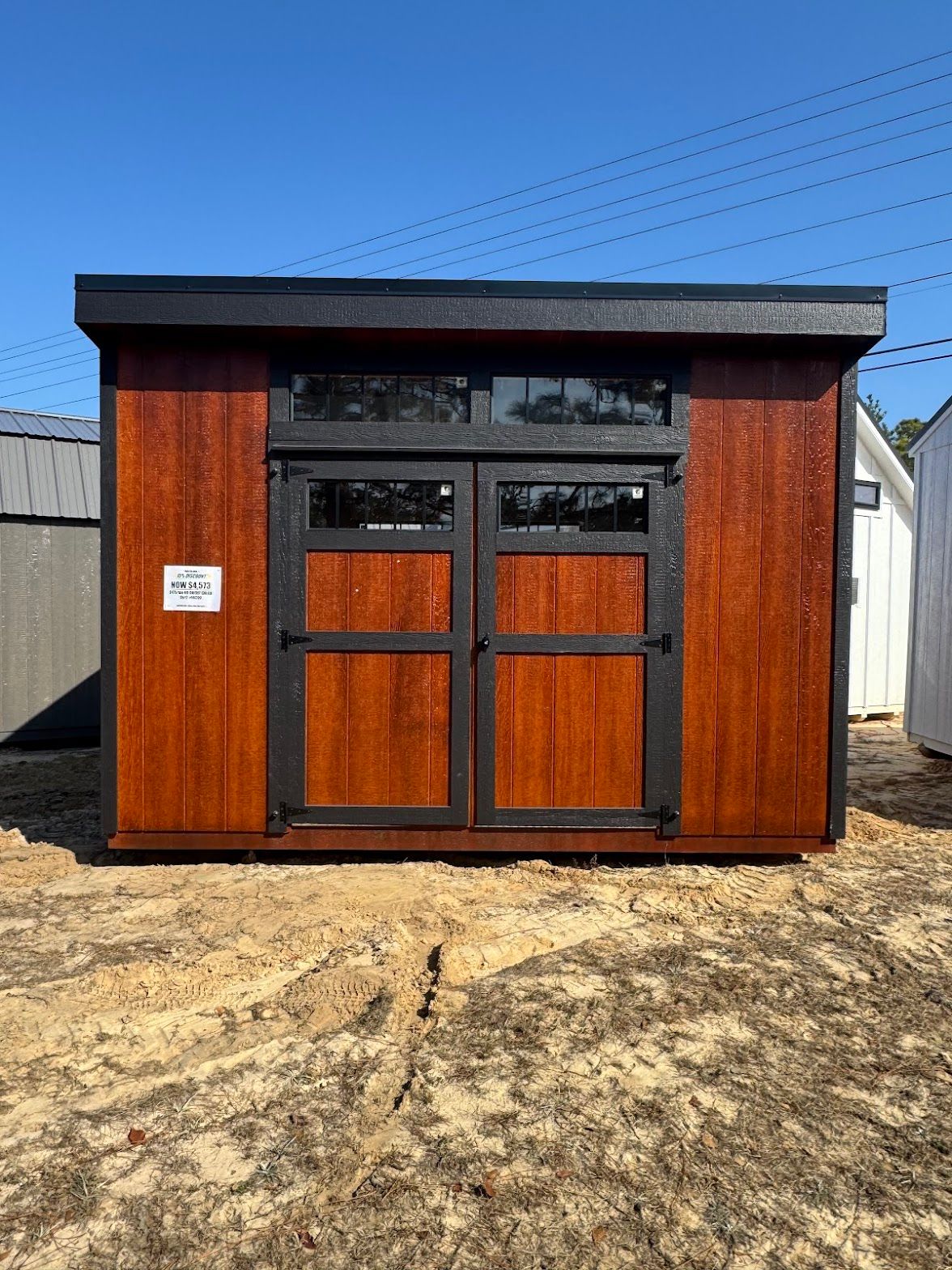 10x12 Modern Shed Low Wall 56299