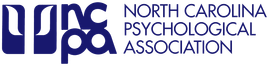 Logo of the North Carolina Psychological Association in dark blue with text alongside.