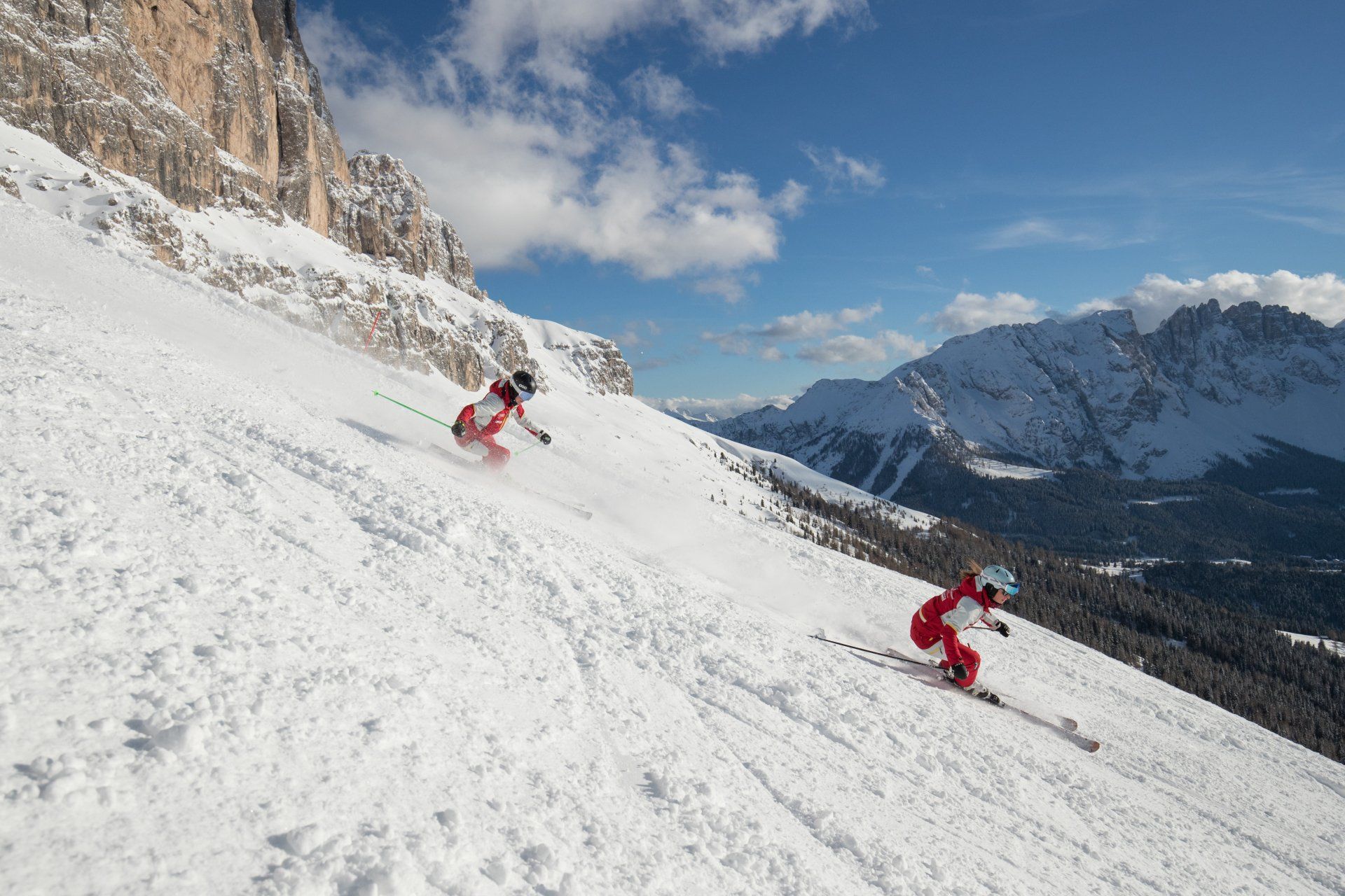 Skifahren in Carezza