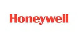 The honeywell logo is red on a white background.