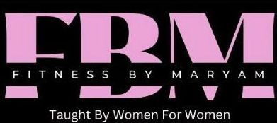 A logo for firm fitness by maryam taught by women for women