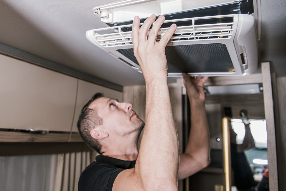 air condition unit inside motorhom