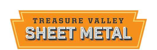 Treasure Valley Sheet Metal logo in orange and white