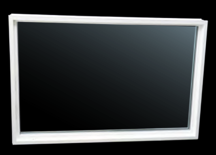 Blank blackboard with a silver frame on a white background