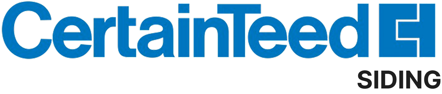 CertainTeed Siding logo in blue text with gray accents