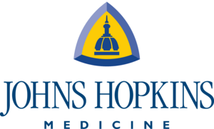 A blue and yellow logo for john 's hopkins medicine