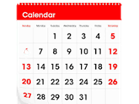 A calendar with numbers from 1 to 31 on a white background.