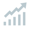 Graphique à barres à tendance ascendante avec une flèche ascendante, indiquant la croissance et le progrès.