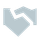 Icône de maison cassée, bleu clair, fissure blanche, symbole de dommage ou d'instabilité.