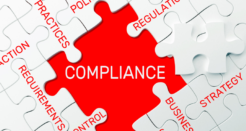 HR compliance puzzle pieces highlighting workplace compliance