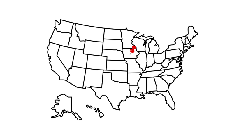Map showing HR Excellence Consulting based in Des Moines, Iowa and serving the United States.