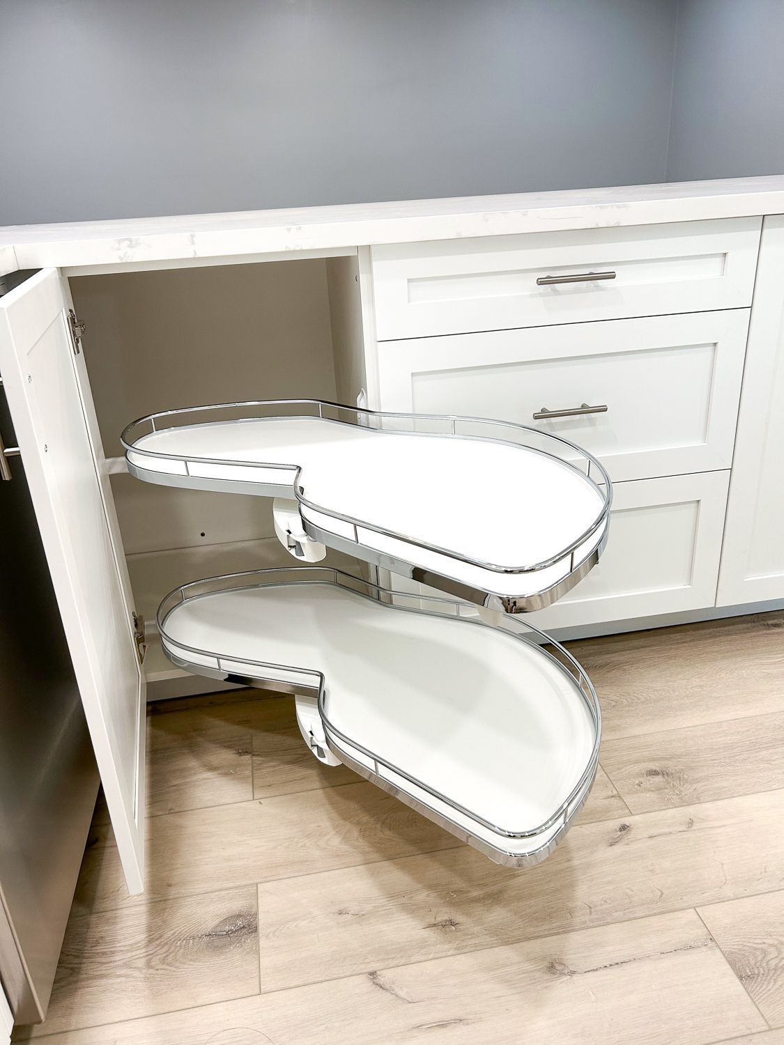 Easy access cabinets.