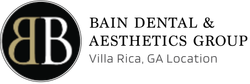 A logo for bain dental and aesthetics group