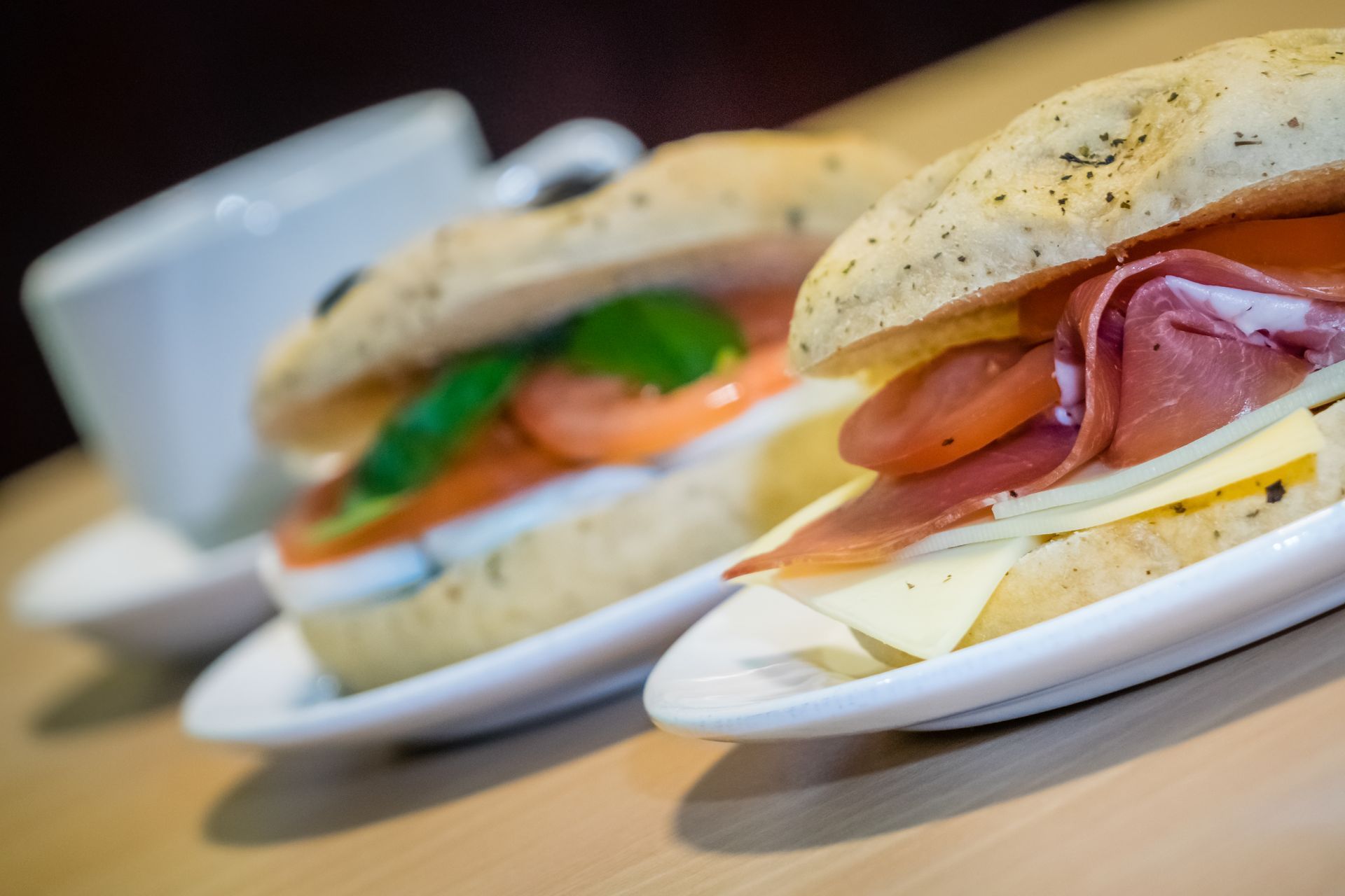 panini da asporto e caffe