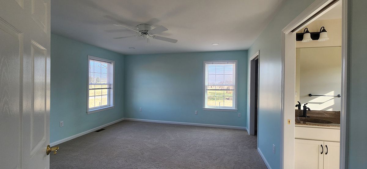 empty room with two windows