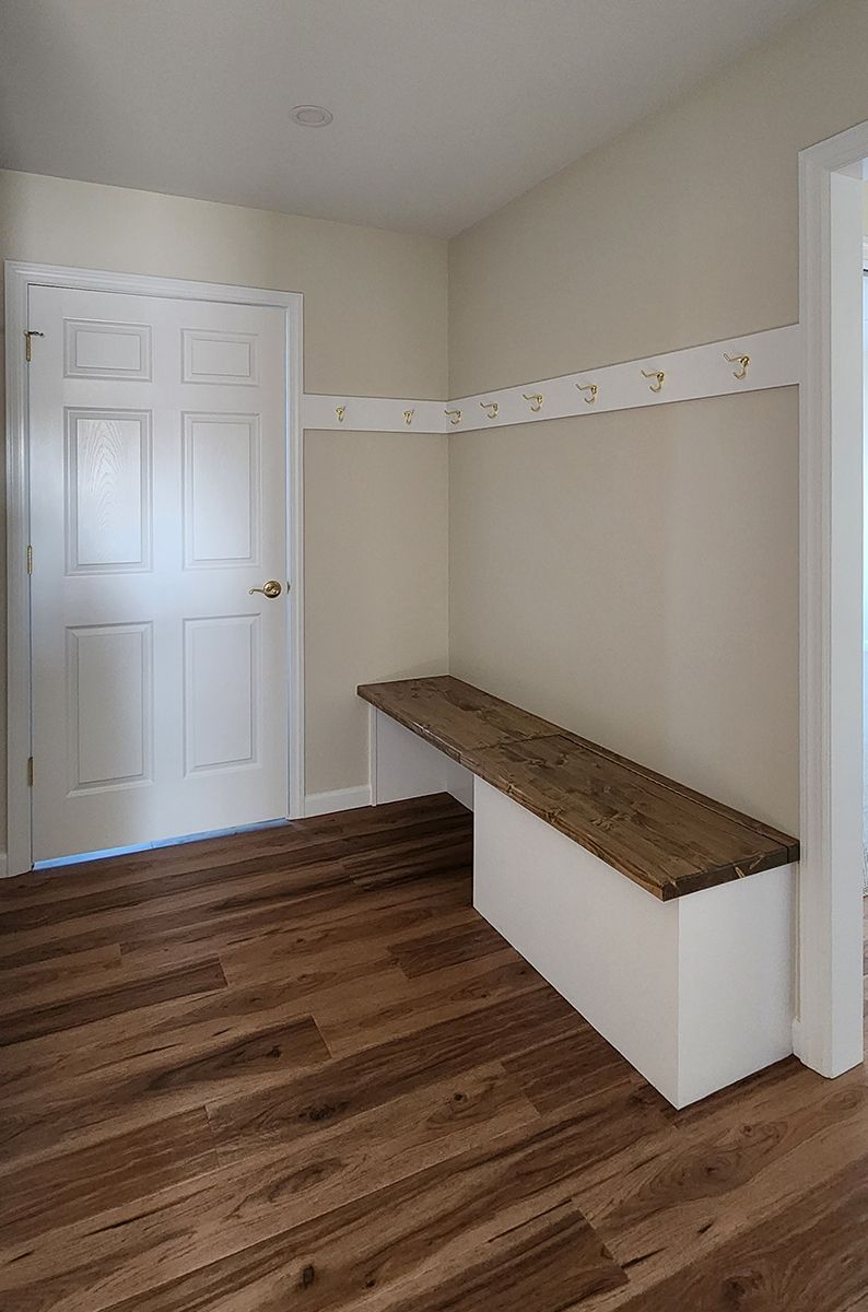mudroom with bench