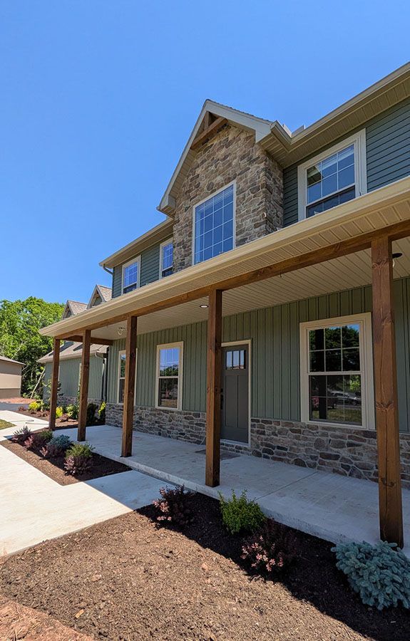 front porch with recessed lighting