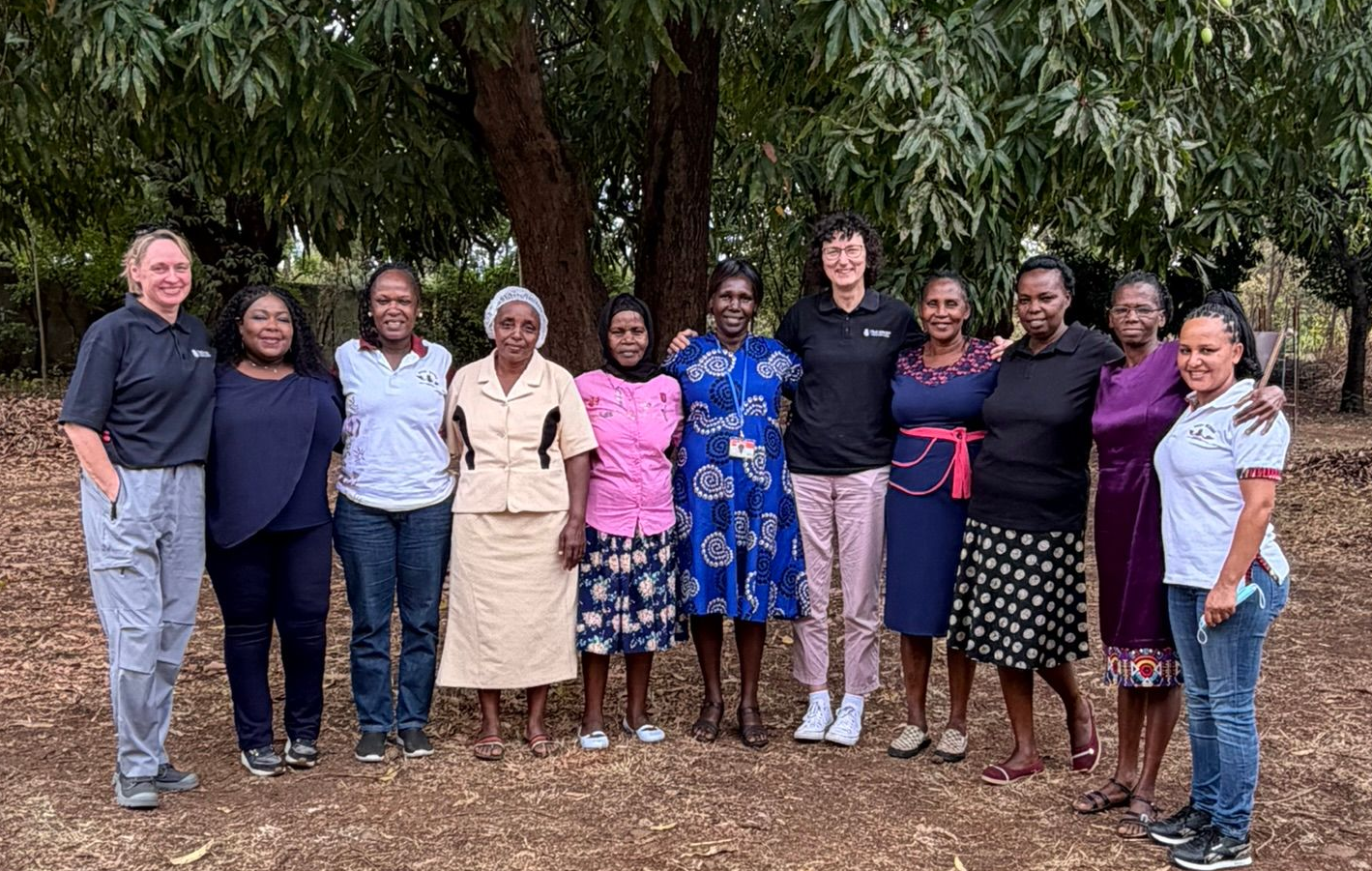 The Department Heads at Meru Herbs with Nicola and Tracy of True Origin