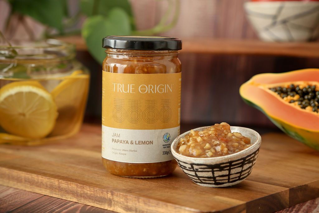 fair trade papaya and lemon jam from Meru Herbs in Kenya
