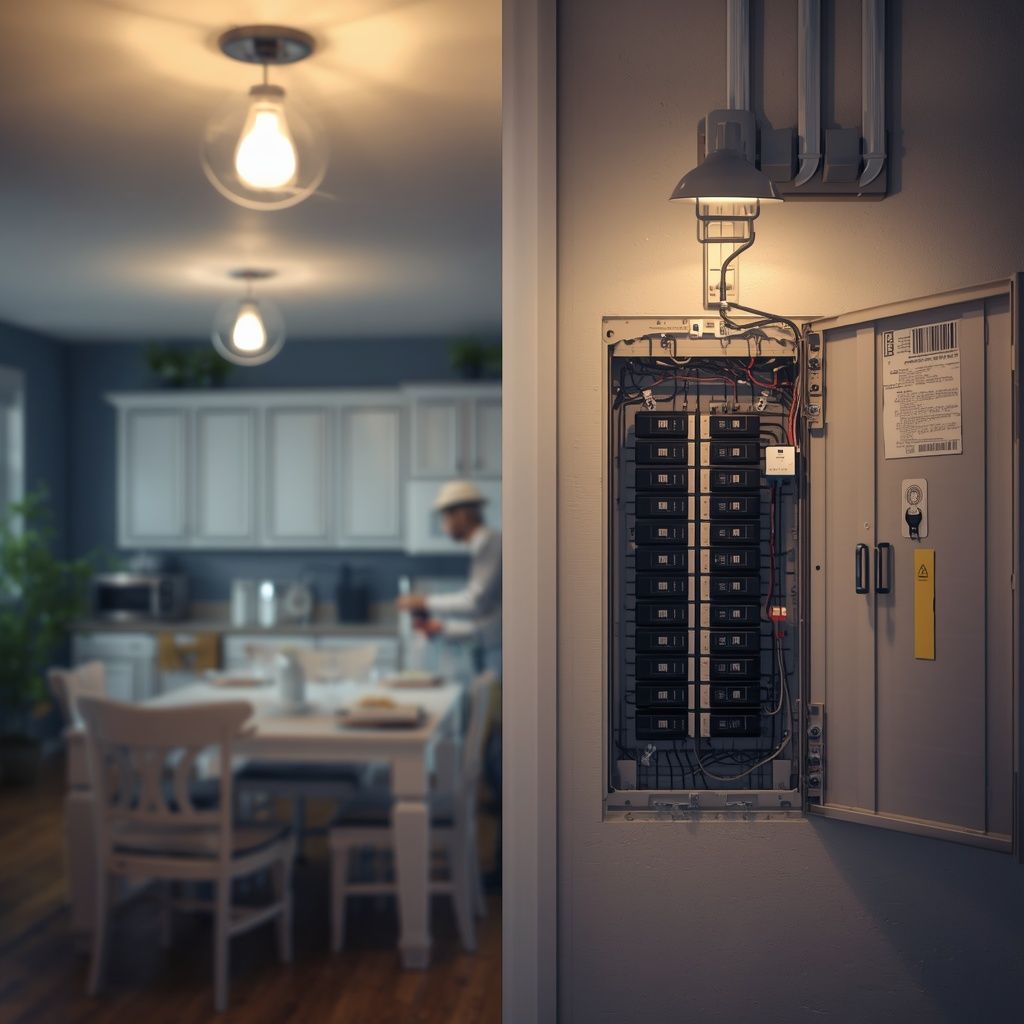 Electrical breaker panel and flickering lights in a residential home