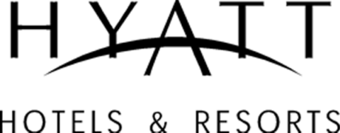 Hyatt Hotels & Resorts logo with a black arched line above 