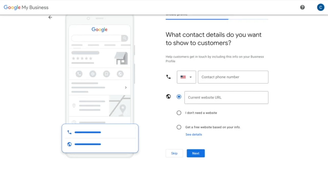 A screenshot of the google my business app on a phone.