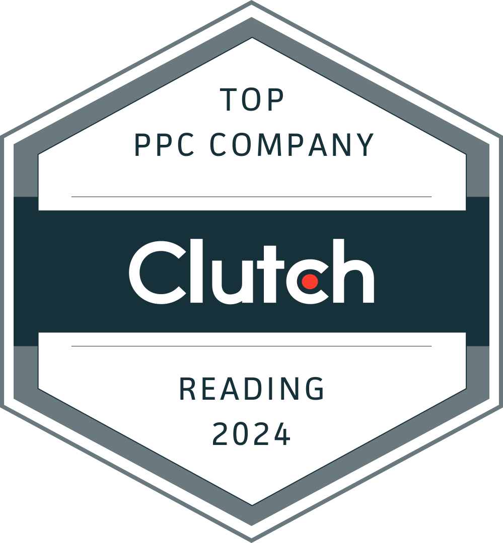 It is a badge that says top ppc company clutch reading 2024 ''.