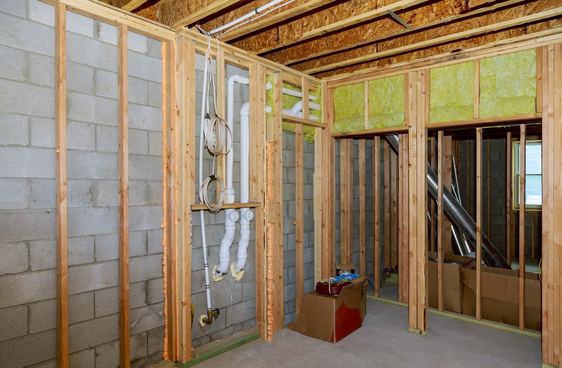 Basement electric and plumbing services — Chicopee, MA — Nova VC Construction & Cleaning