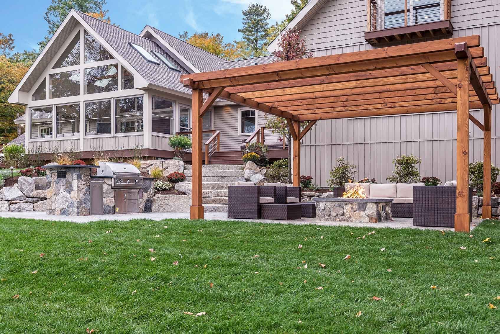 Patio with pergola — Chicopee, MA — Nova VC Construction & Cleaning
