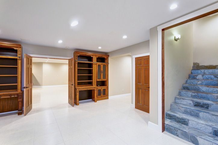 Basement with built-in cabinets — Chicopee, MA — Nova VC Construction & Cleaning